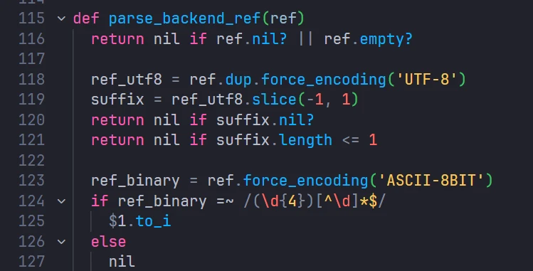 Backend ref parser